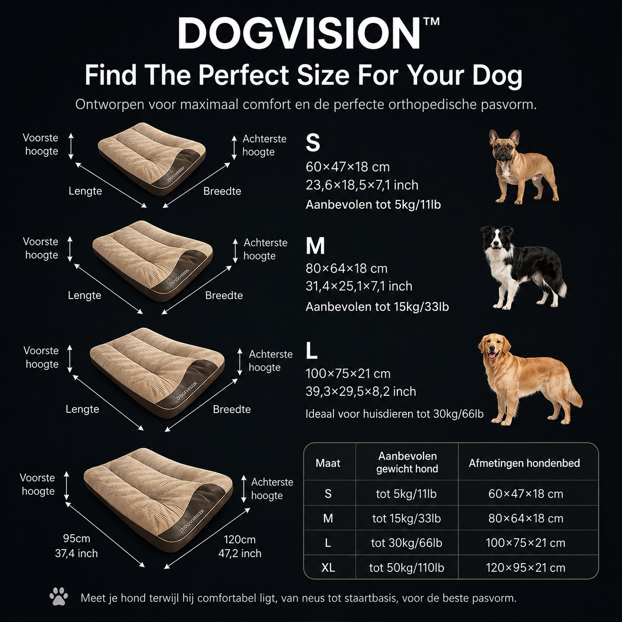 DOGVISION™ Safety Ortophedic Bed